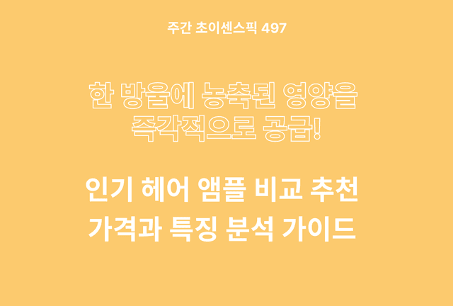 헤어 앰플 추천 및 브랜드 비교 TOP 5종 (오로라, 케라시스, 씨피원, 올레이디, 폴로랜드)
